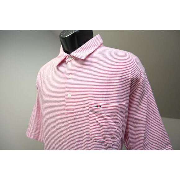 Fish Hippie Striped Golf Polo Shirt Short Sleeve Pima Stretch Mens Size 2XL XXL - Picture 3 of 8